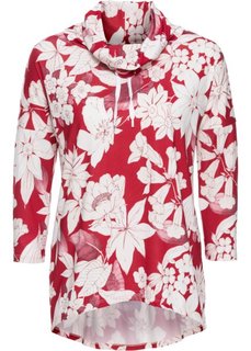 Футболка (красный/белый с узором) Bonprix