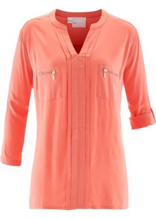 Блузка с воротником-стойкой (лососевый) Bonprix