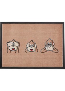 Коврик для двери Обезьянка (коричневый) Bonprix
