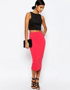 Длинная юбка-карандаш ASOS - Розовый