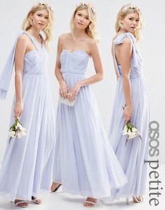 Длинное сетчатое платье-трансформер ASOS PETITE WEDDING - Синий