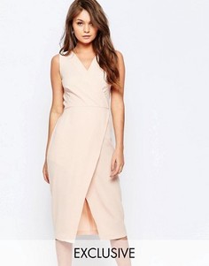 Платье миди с запахом спереди Closet - Розовый