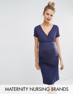 Платье для кормящих мам Mamalicious Anette - Темно-синий Mama.Licious