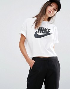 Укороченная футболка Nike Signal - Белый