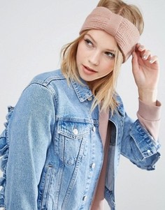 Повязка на голову в рубчик ASOS - Розовый