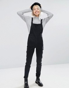 Черный джинсовый комбинезон ASOS - Черный