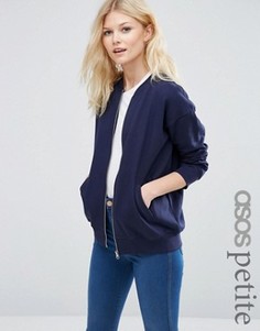 Трикотажный бомбер ASOS PETITE The Ultimate - Темно-синий