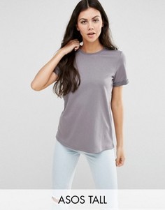Легкая трикотажная футболка ASOS TALL - Серый