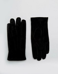 Черные замшевые перчатки ASOS - Черный