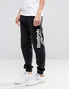 Черные джоггеры с логотипом Reebok Vector AZ9529 - Черный