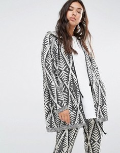 Oversize-худи с кромкой на шнурке и абстрактным принтом Billabong - Мульти