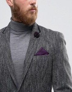 Шелковый платок и булавка для лацкана Gianni Feraud - Фиолетовый