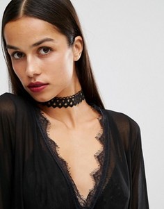 Короткое кружевное ожерелье Missguided - Черный