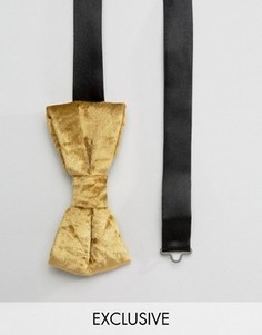 Бархатный галстук-бабочка Noose &amp; Monkey - Золотой