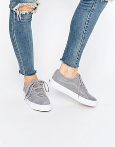 Серые замшевые кроссовки Vans Old Skool - Серый