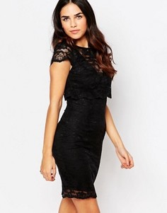 Платье с кружевным верхним слоем Jessica Wright Lucinda - Черный