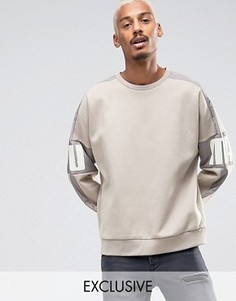 Бежевый oversize-свитшот с круглым вырезом Puma эксклюзивно для ASOS - Бежевый