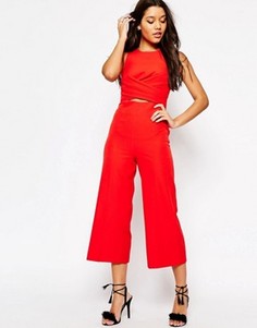Комбинезон с запахом ASOS - Красный