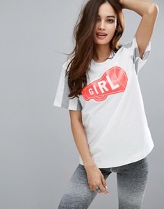 Футболка adidas Stella Sport Hey Girl - Белый