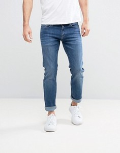 Светлые узкие прямые джинсы Calvin Klein Jeans - Синий