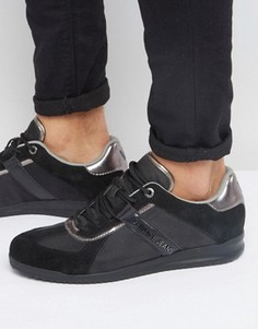 Кроссовки с отделкой цвета металлик Versace Jeans - Черный