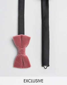 Бархатный галстук-бабочка Noose &amp; Monkey - Розовый