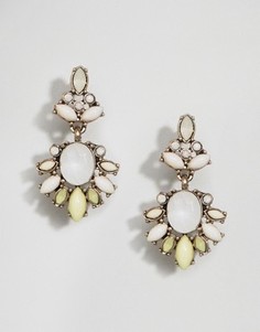 Серьги-подвески с цветочным дизайном ASOS - Желтый