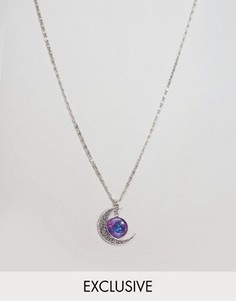 Ожерелье с подвеской-месяцем Reclaimed Vintage Inspired - Серебряный
