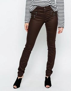 Облегающие джинсы с покрытием Only Olivia - Коричневый