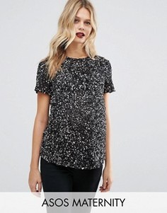 Футболка для беременных ASOS Maternity - Черный