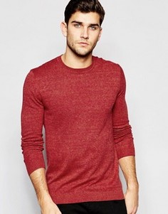 Красный хлопковый джемпер с круглым вырезом ASOS - Красный