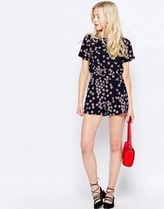 Шорты с цветочным принтом Sugarhill Boutique - Черный