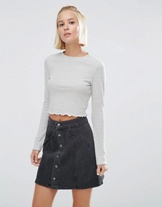 Кроп-топ в рубчик ASOS - Мульти