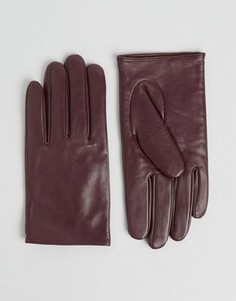 Кожаные перчатки ASOS - Красный