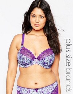 Бюстгальтер на косточках с глубоким вырезом Elomi Lexi D-HH - Фиолетовый