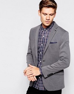 Блейзер слим из ткани пике Selected Homme - Серый