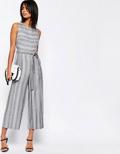 Комбинезон из натуральной ткани в полоску ASOS - Серый