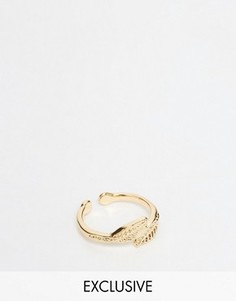 Кольцо на палец ноги с листиками DesignB London - Золотой