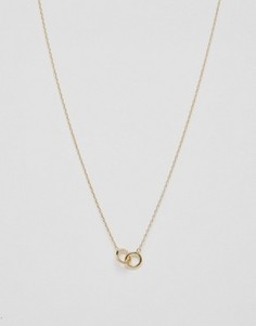 Позолоченное ожерелье с соединенными кольцами Orelia - Золотой