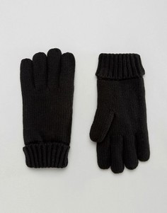 Черные перчатки с подкладкой из искусственного меха ASOS - Черный