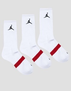 3 пары белых носков Nike Jordan Drifit SX5241-100 - Белый