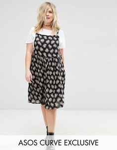 Сарафан миди с цветочным принтом ASOS CURVE - Мульти