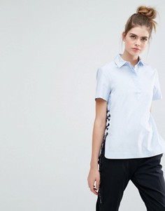 Рубашка со шнуровкой по бокам Sportmax Code Antonia - Синий