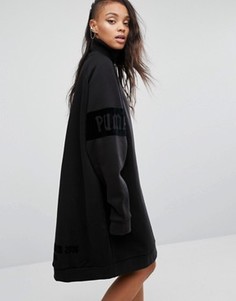 Трикотажное oversize-платье с высокой горловиной Fenty X Puma By Rihanna - Черный