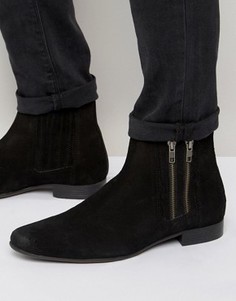 Черные замшевые ботинки челси ASOS - Черный