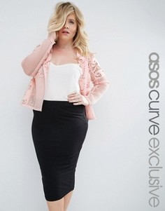 Кружевная куртка ASOS CURVE Premium - Розовый