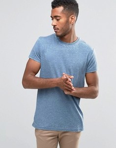 Однотонная футболка с выжженным эффектом Brave Soul - Темно-синий