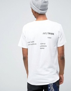 Футболка с принтом на спине Stussy Worldwide - Белый