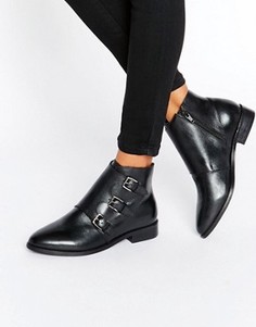 Кожаные ботильоны ASOS ALTAIR - Черный