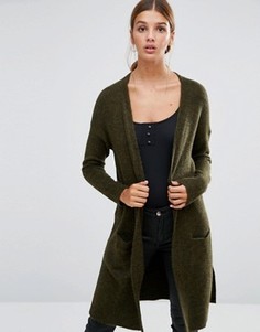 Тонкий вязаный кардиган New Look - Зеленый